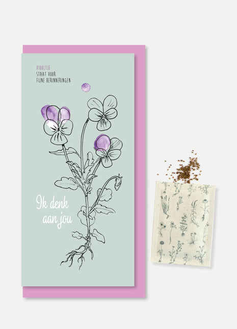 Just like that - long card with seeds